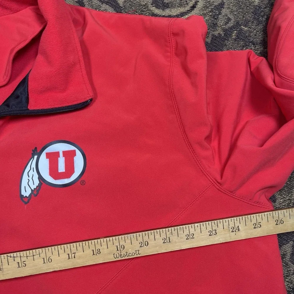 NCAA Utah Utes University of Utah Men's Full Zip Red Jacket Size XL GIII